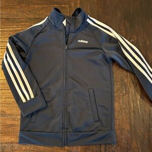 adidas Classic Style Navy Track Jacket with White Stripes